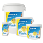Daugiafunkcinis chloras lėto tirpimo 5 in 1 Force 5 (250 g); 1 kg